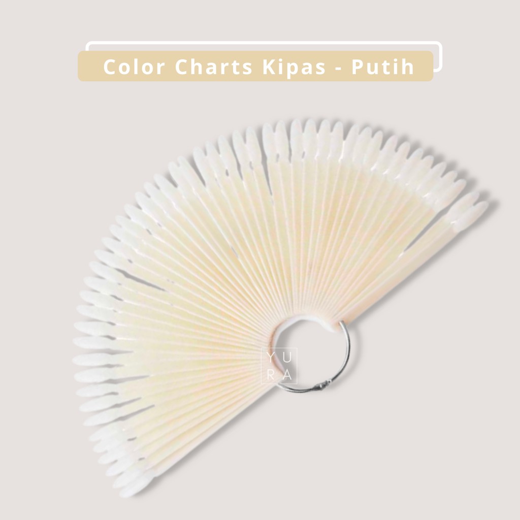 Display Warna Kuku Palsu Color Chart Kipas dan Strip