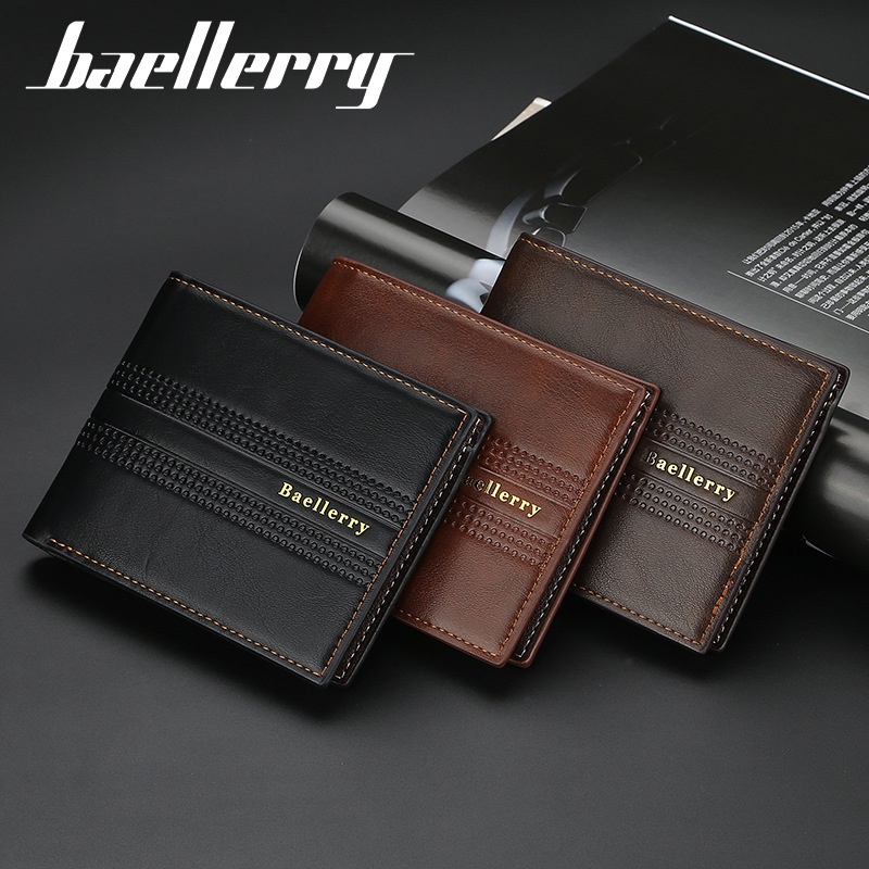 DOMPET LIPAT PRIA BAELLERRY ORIGINAL PREMIUM IMPORT KULIT NARDO SLOT KARTU BANYAK TIPIS KEREN COWOK PENDEK MURAH BATAM BRANDED