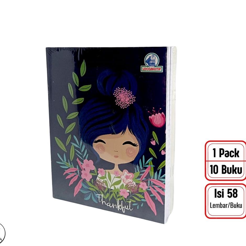 

New! Buku Tulis Locomotif A5 58 Lembar 1 pack isi 10 pcs .,