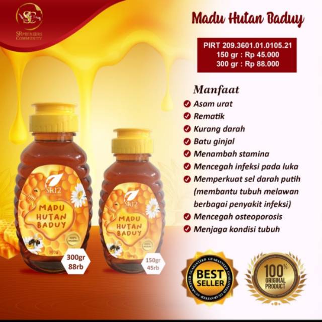 

Madu Hutan Asli SR12 Original