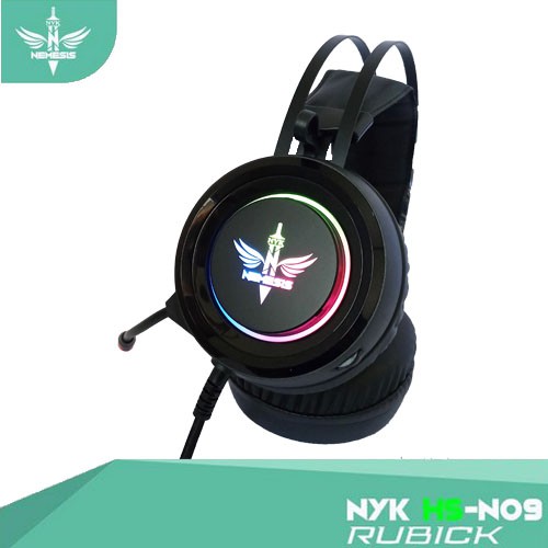 Headset Gaming NYK HSN-09 RUBICK HSN 09  + Audio Splitter