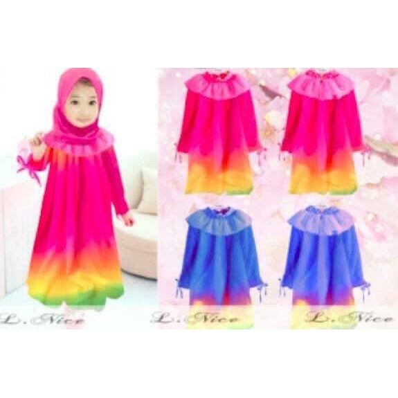 Gamis anak satin L nice