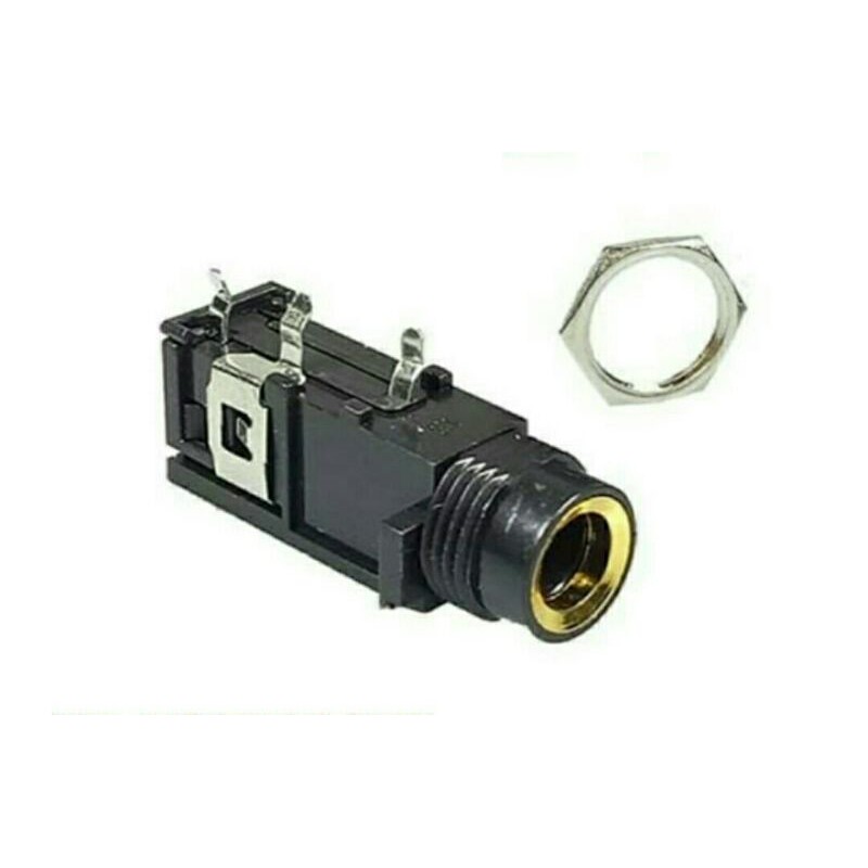 Soket mic mono mixer kecil 3p - soket akai cover mic plastik mono lubang akai colokan mic 3kaki