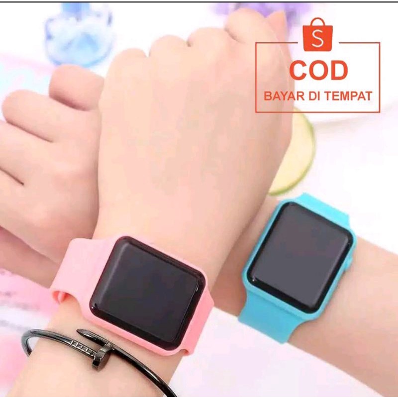 COD Jam Tangan LED Watch Kotak Digital Fashion Pria Wanita Kekinian Termurah-1
