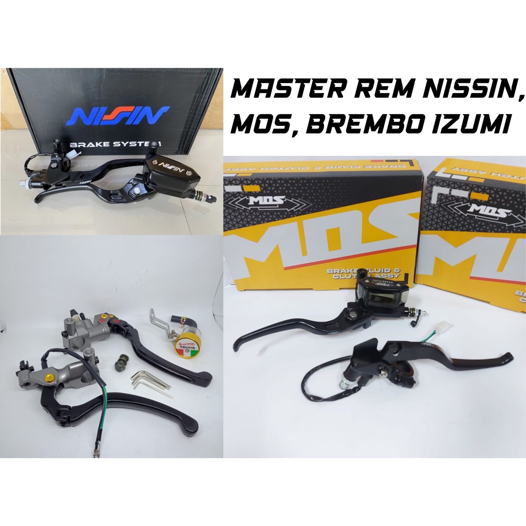 HANDLE MASTER REM + KOPLING MODEL RCB MERK NISSIN MOS BREMBO IZUMI