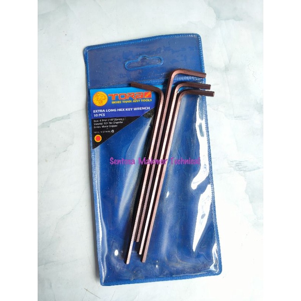 TORA 4 MM Kunci L EXTRA Long Panjang Hex Key 4mm S2