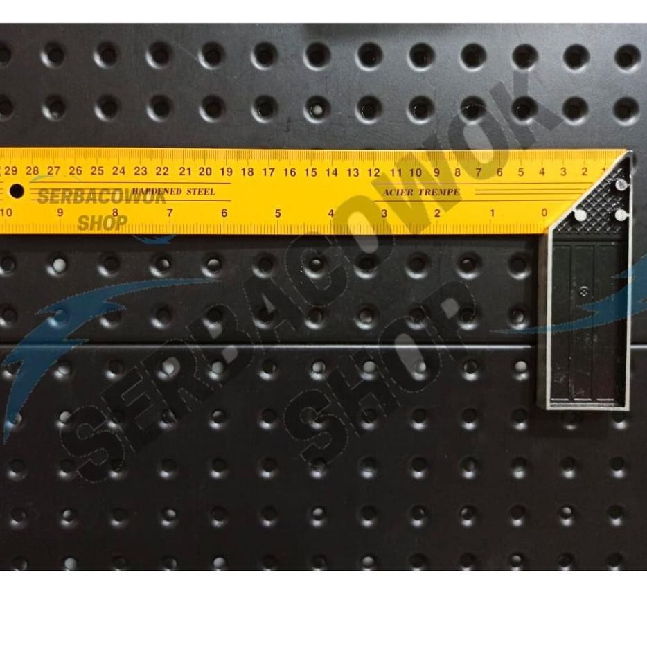 

☊hf Siku Meter Penggaris Siku Tukang Besi Angle Square Steel Kuning 12" 30 cm Berkualitas ✷ ★★