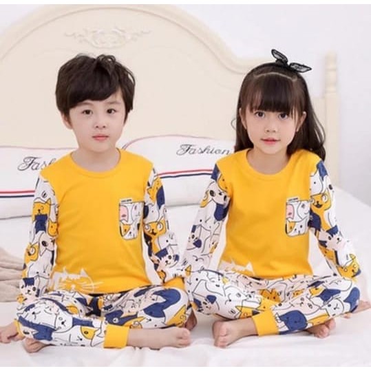 PIYAMA ANAK BAHAN KAOS PREMIUM PIYAMA KAOS ANAK LAKI LAKI ANAK PEREMPUAN TERLARIS TERBARU BAJU TIDUR