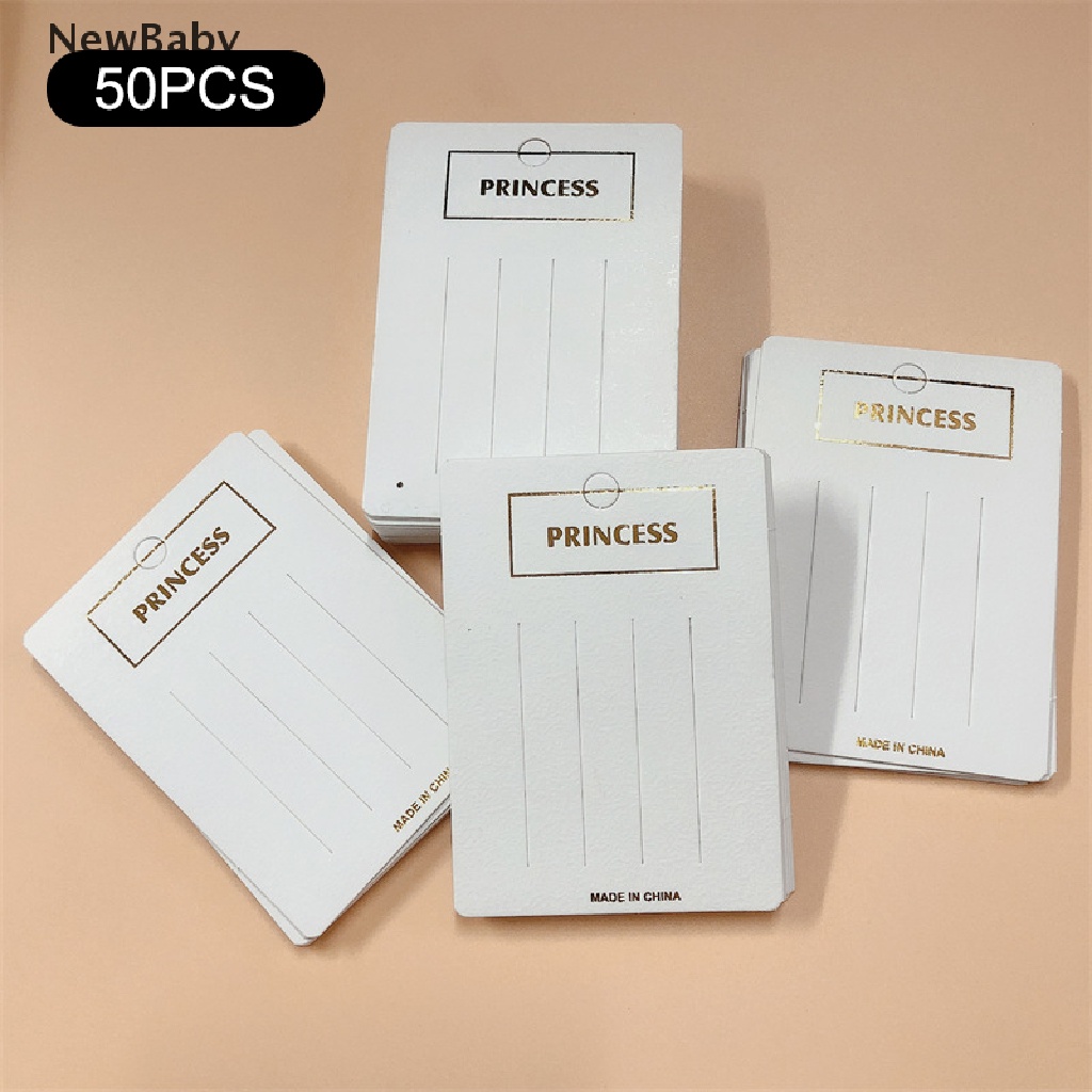 50pcs Kartu display Jepit Rambut Bayi Bentuk Awan Putih