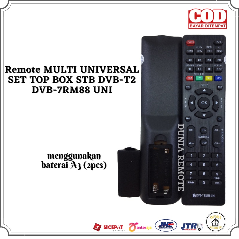 Remot Remote Dvb-T2 RM88-UNI Tanpa Dus Stb Set Top Multi Universal