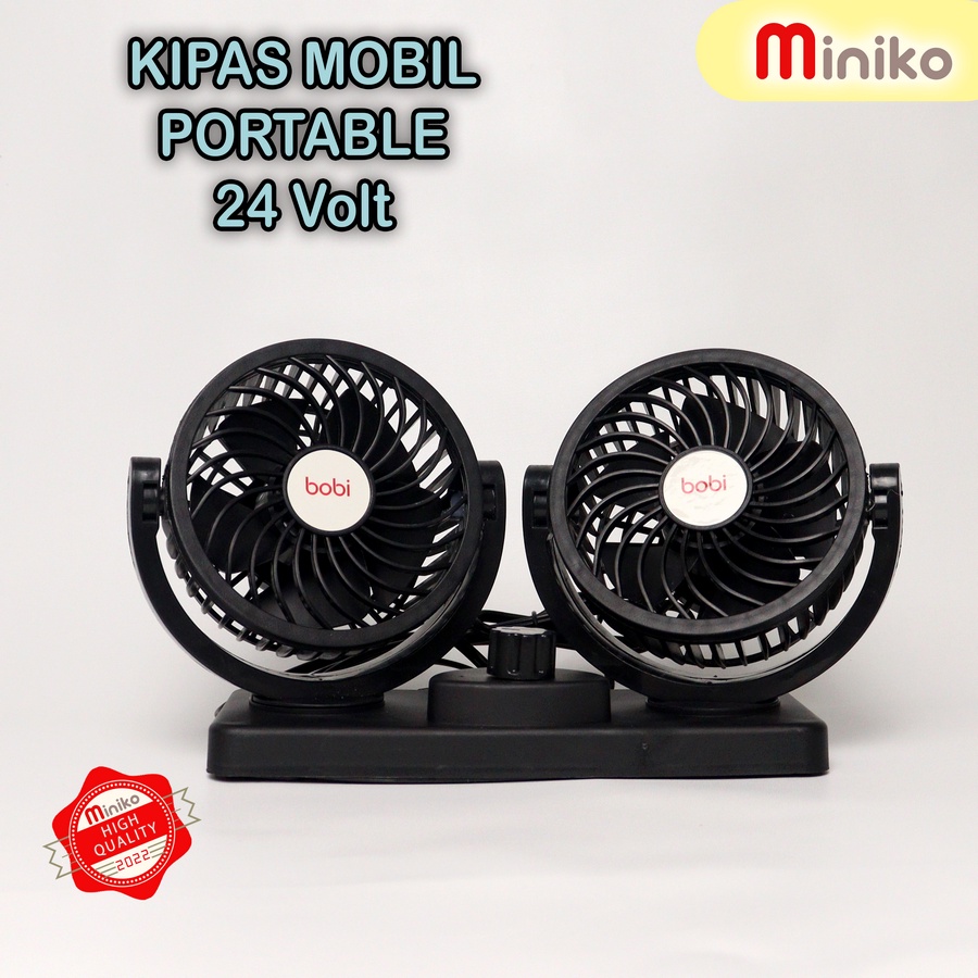 Kipas Angin Mobil Double Fan 12V/24V / Kipas Mobil holder phone