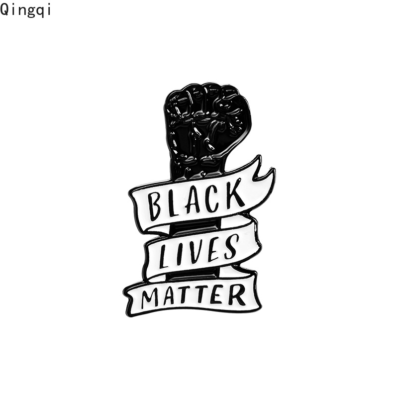 Bros Pin Enamel Desain Tinju Black Lives Matter Power Raised Justice Untuk Hadiah Teman