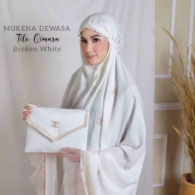 MUKENA TELEKUNG RUKUH HANTARAN MAHAR BORDIR TILE QIMARA CANTIK DEWASA GROSIR MUKENAH TASIK MURAH