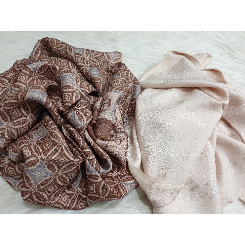 batik viscose semi sutra setelan dengan polos viscose