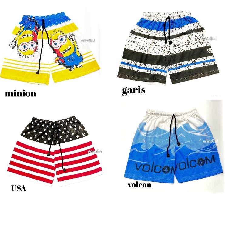 BOXER UNISEX/CELANA PENDEK SURFING/CELANA DISTRO PENDEK/CELANA FULL PRINT KARAKTER