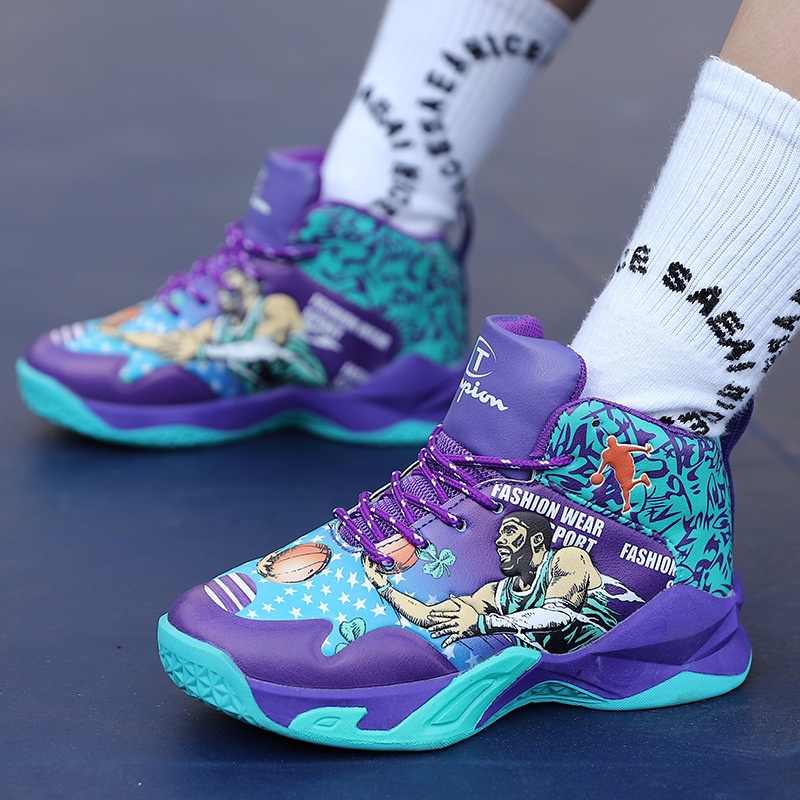Sepatu Basket  Anak-anak Sepatu Kasual Pria Tengah  Anak-anak Besar Basket Sepatu 2021 Sepatu Olahra
