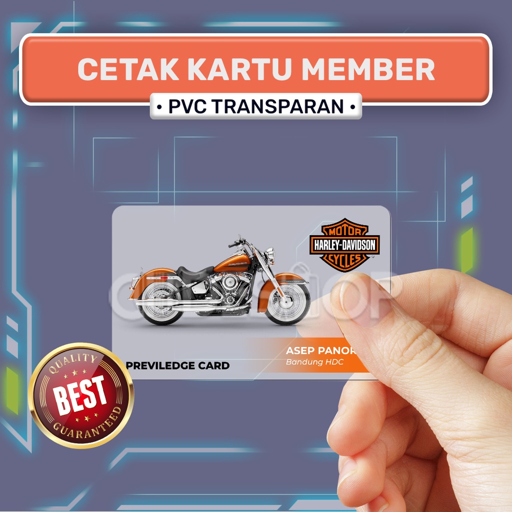 Cetak Kartu Nama Member Transparan PVC