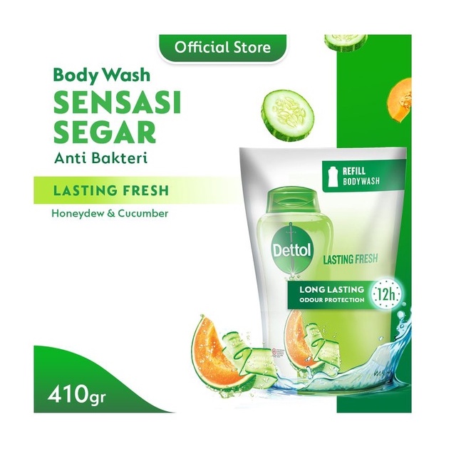 DETTOL LASTING FRESH BODY WASH REFILL 410 Gr