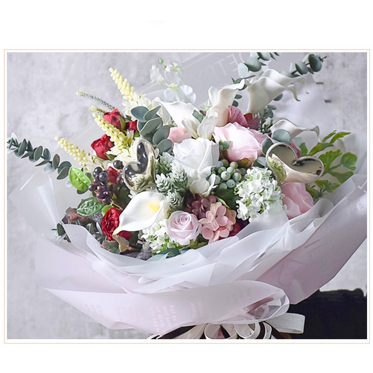 FLOWER WRAPPING &quot;NEWSPAPER&quot; (ECER) CELLOPHANE KERTAS BUNGA HAND BOUQUET WATERPROOF