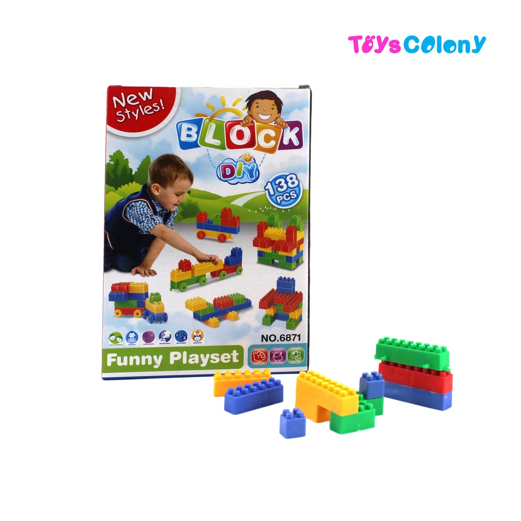 Mainan Anak Block Play Set Puzzle 6871-6875