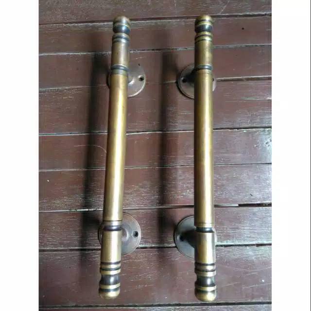 Handle / Tarikan Laci Lemari Jendela Gagang Pintu Rumah Kuningan Antik 25cm