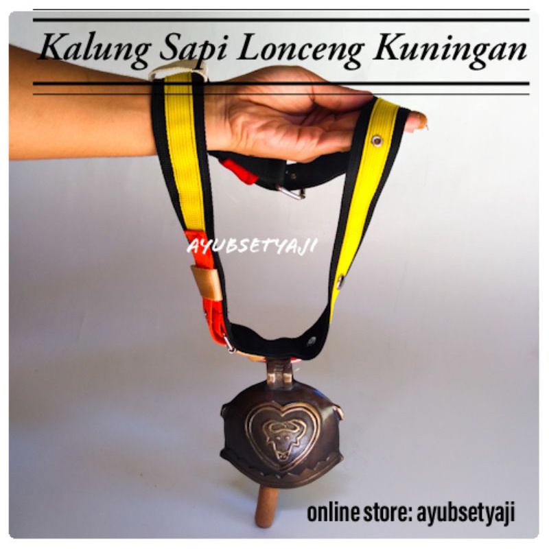 Kalung Lonceng Sapi model Set lengkap 06 Bel Lonceng HITAM Kuningan antik Bel Bandul Lonceng Sapi ak