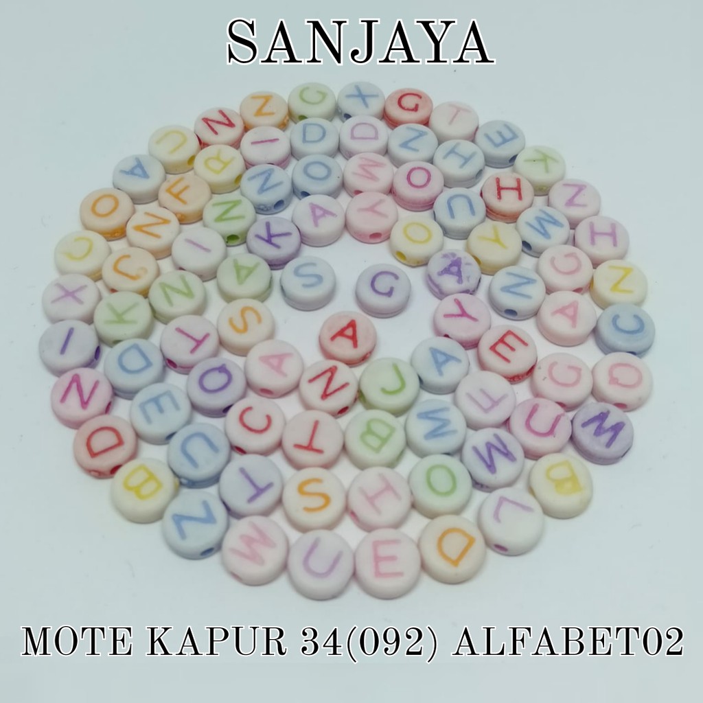 MANIK KAPUR / MANIK BABY / MANIK HURUF / MANIK KAPUR BENTUK HURUF / MOTE KAPUR 34(092) ALFABET02