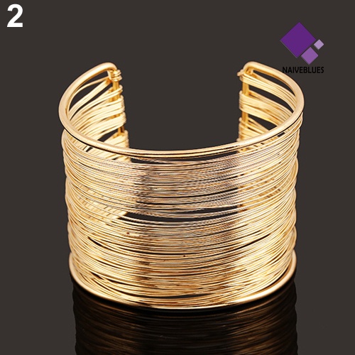 Gelang Multilayer Model Terbuka Bahan Metal Untuk Wanita