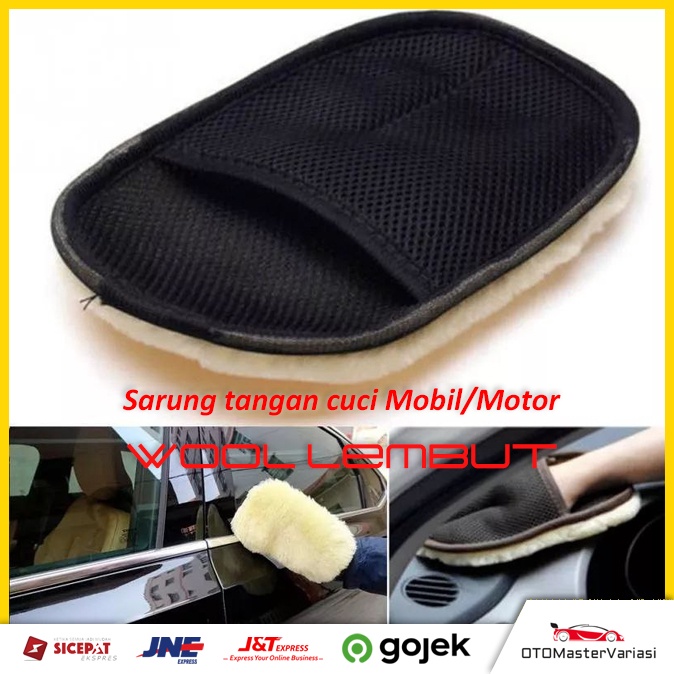 Kain Lap Sarung Tangan Cuci Mobil dan Motor Poles Mobil Bahan Lembut Anti Gores Lap Dapur