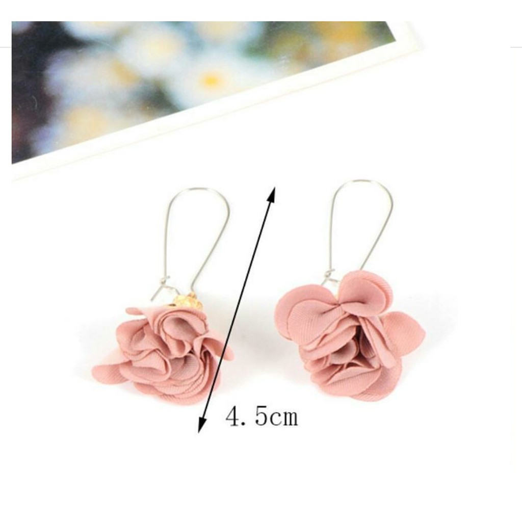 ANTING FASHION GAYA KOREA MODEL HOOPS KOMBINASI BUNGA MISS 56