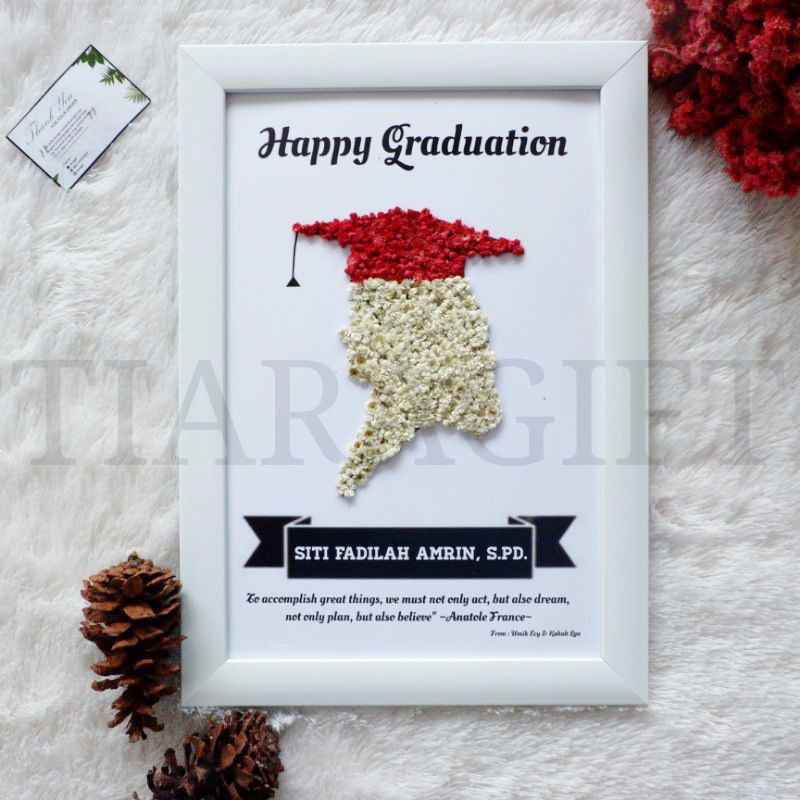 FLOWER IN FRAME / SILUET CEW TANPA FOTO / 11R / KADO WISUDA / WEDDING / ULTAH / ANNIVERSARY