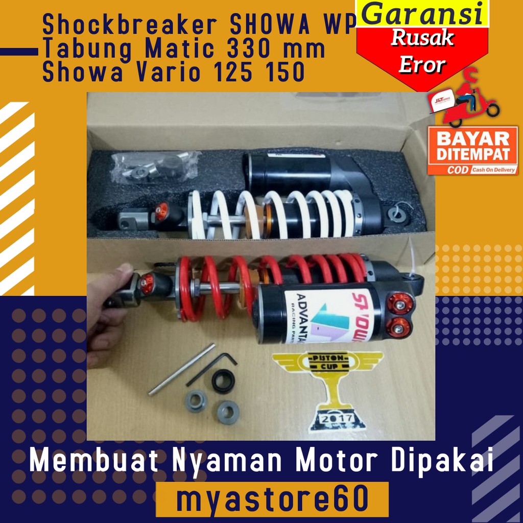 Shockbreaker Shock Shockbreker SHOWA WP Tabung Matic 330 mm Showa Vario 125 150 Sparepart Motor