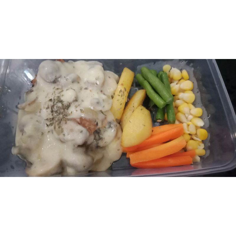 Steak Ayam - Steak Ayam Viral - Steak Ayam Saos BBQ - Steak Ayam Saos Jamur