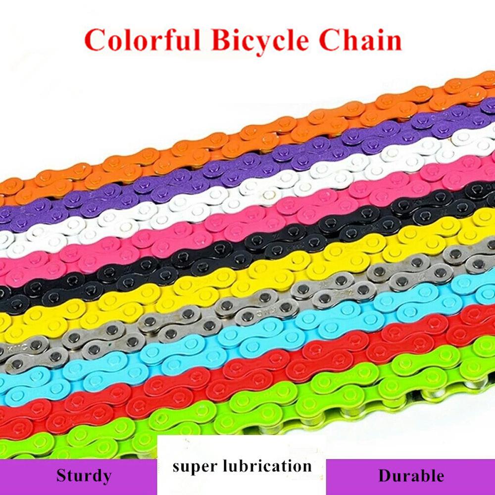 Lanfy Rantai Sepeda Multicolors Bersepeda Aksesoris Colorful Track Blike1/2&quot; X1 /8&quot; Single Speed Fixed Gear