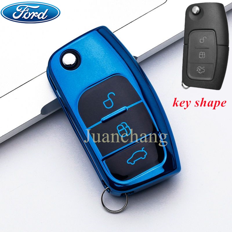 Casing Kunci Mobil Ford Fiesta Focus 2 Ecosport Kuga Escape MK2 Fiesta Mondeo Galaxy Falcon Sport-Max