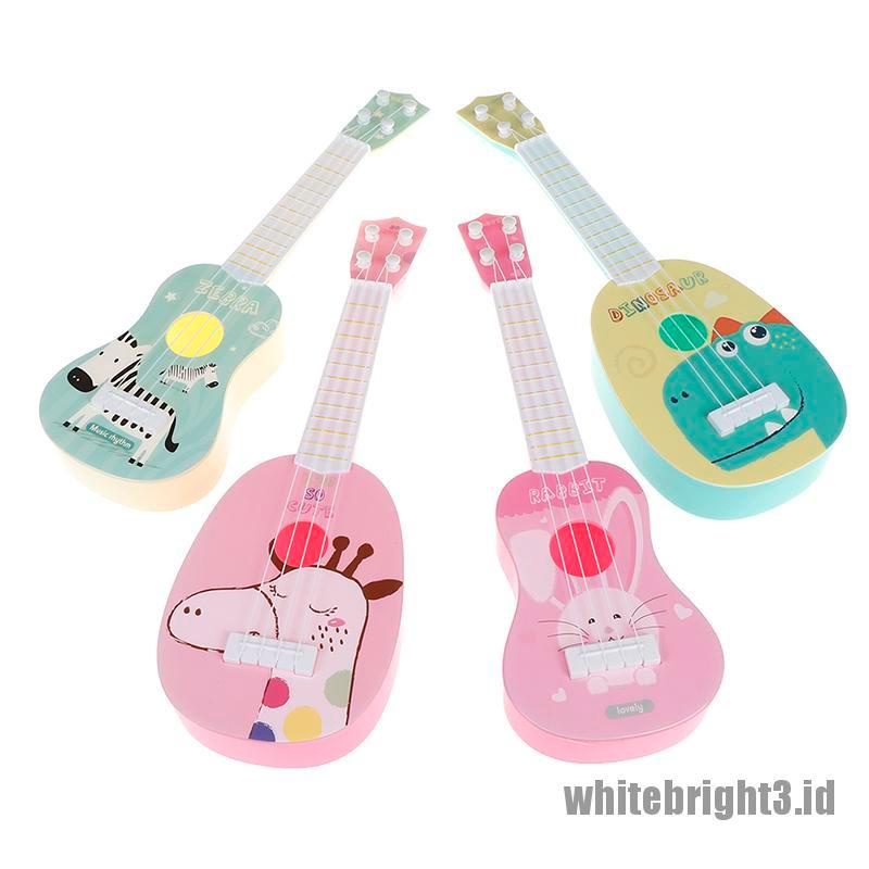 {white3} Funny ukulele musical instrument kids guitar montessori toys education