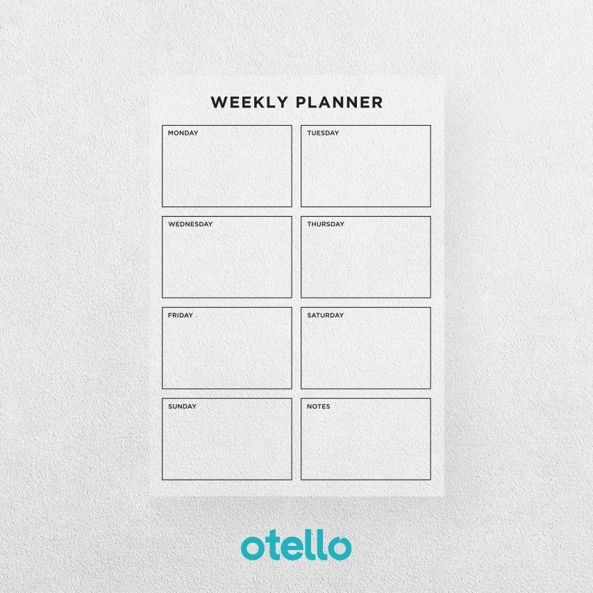 Weekly Planner Jadwal Target Akrilik Schedule Acrylic Agenda Acrilic Otello Minimalist Keren