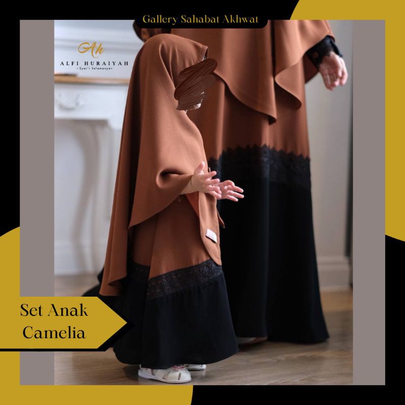 SETELAN GAMIS ANAK PEREMPUAN | SET ABAYA ANAK CAMELIA by ALFI HURAIYAH