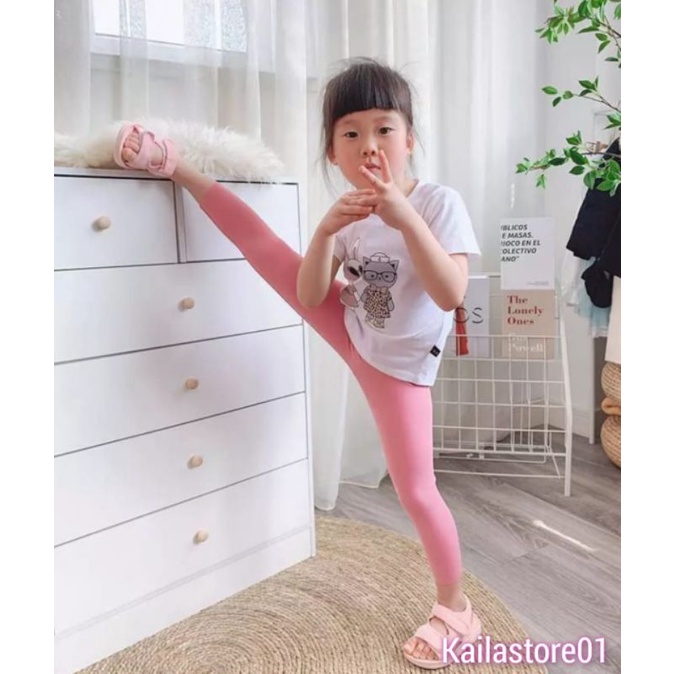 Celana Legging Anak Usia 6-9th Bahan Spandex Premium