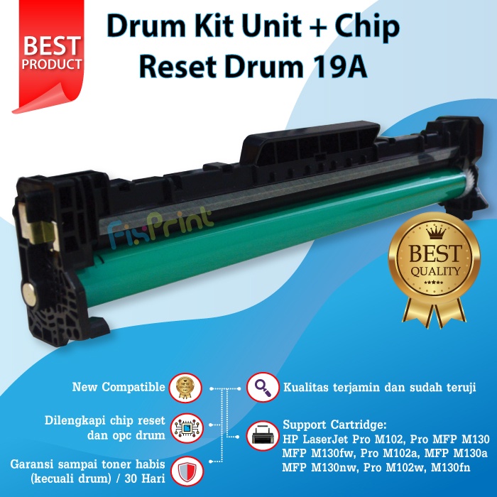 Drum Kit Unit HP CF219A 19A Drumkit Cartridge Toner CF217A 17A Printer M102a M102w M130w M130nw