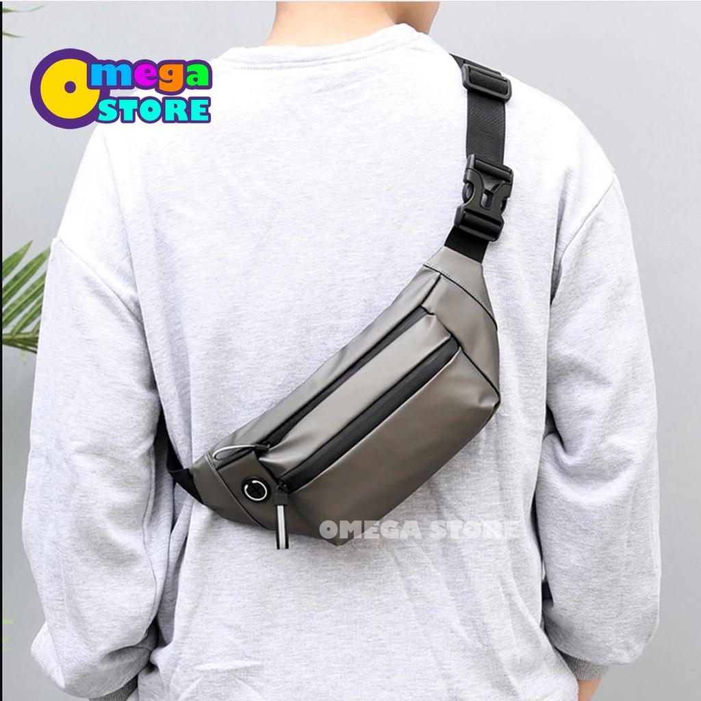 [O&amp;S] Tas Selempang Pria Tas Slempang Anti Air Slingbag Trendy Bahan Premium-OS104