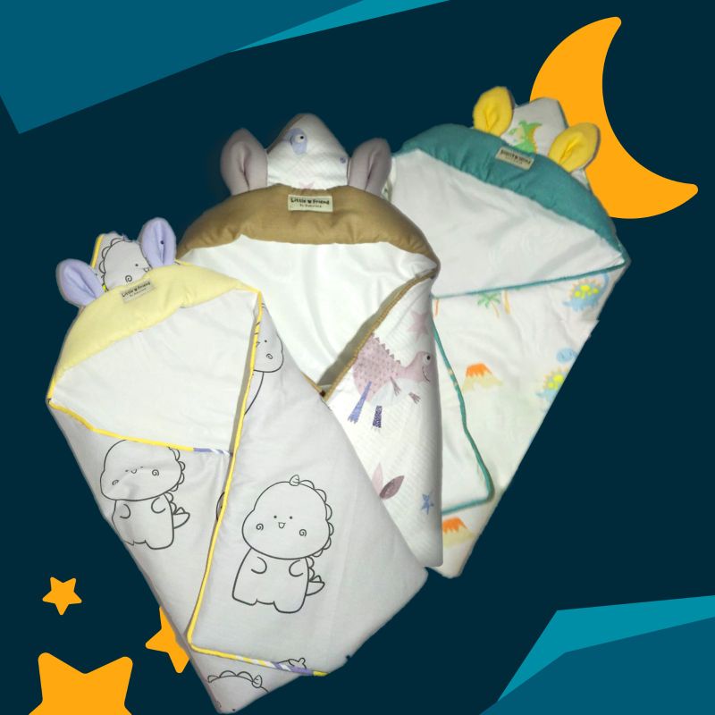 Babyland selimut topi bayi baby hoodie blanket