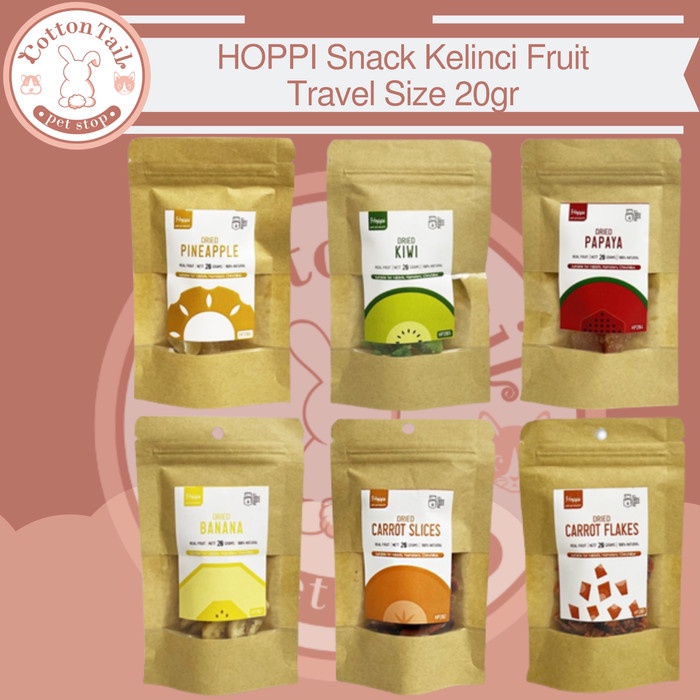 HOPPI Snack Kelinci Fruit Travel Size 20gr / Snack Kelinci HOPPI 20gr