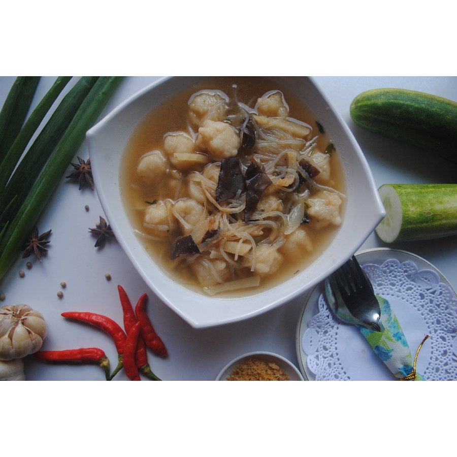 

Tekwan Palembang Frozen 1/2 kg Paket Lengkap Resep Original