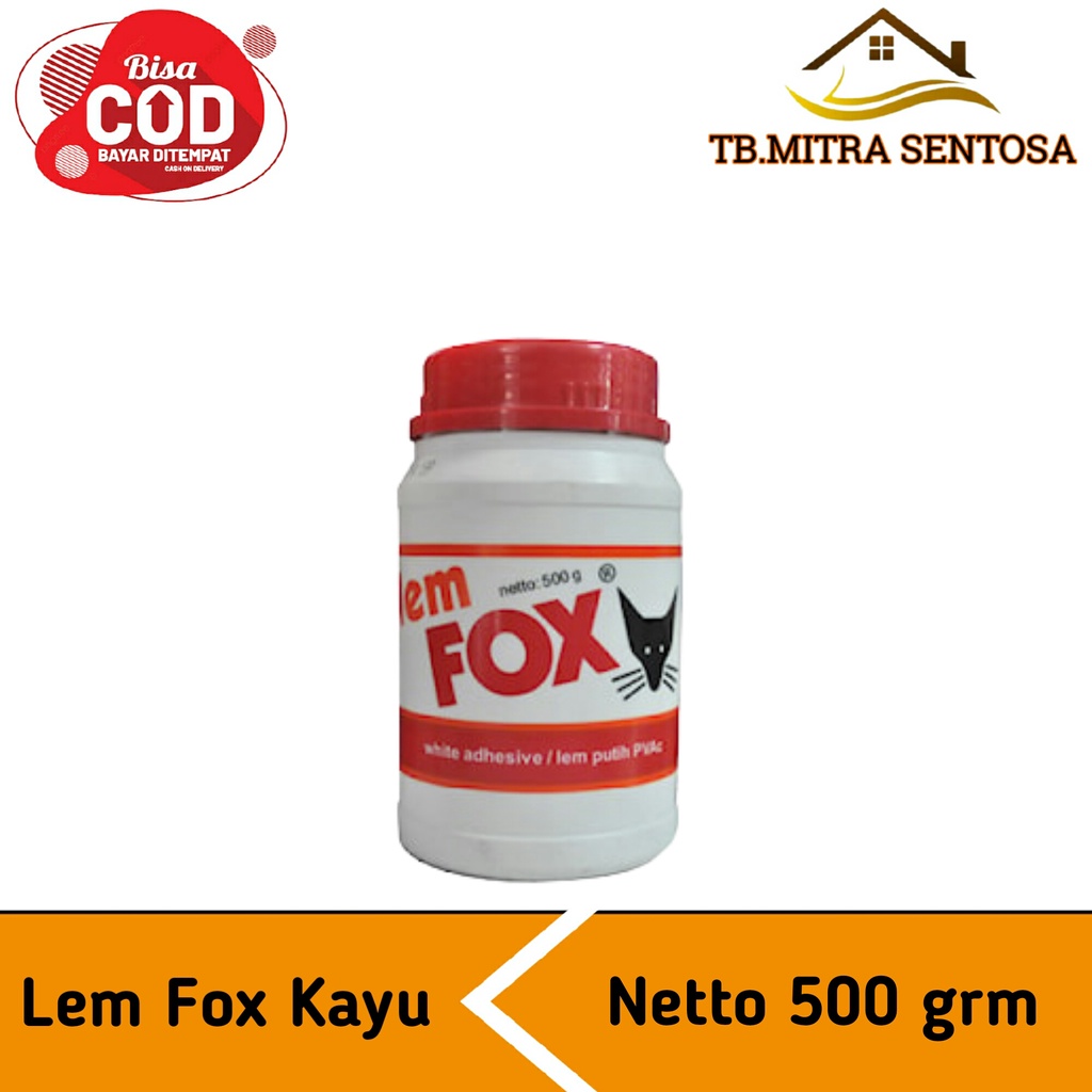

Lem FOX Putih Lem Plamur Plamir Kayu 500 Gram