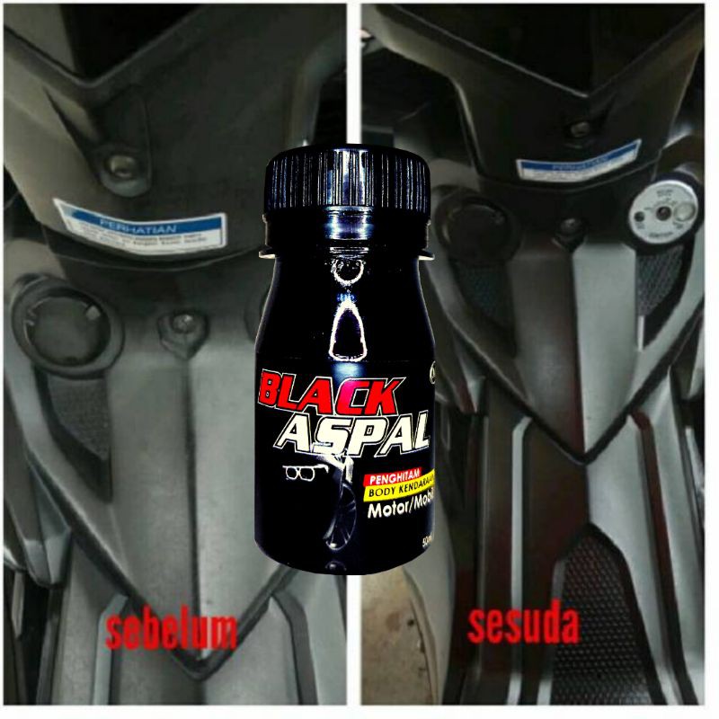 BLACK ASPAL Penghitam Dashboard Motor dan Mobil Permanen Back to Black