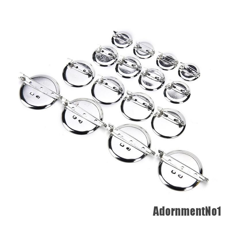 (Adornmentno1) 10pcs / Set Bros / Pin Lapis Silver Untuk Aksesoris Pakaian Diy