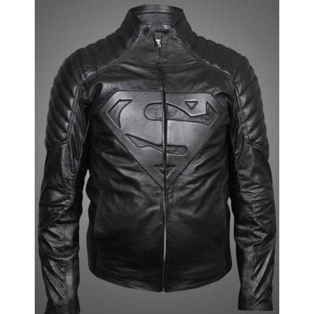 Jaket Kulit Asli Pria Superman Elegant Brownie ARL Silverstone