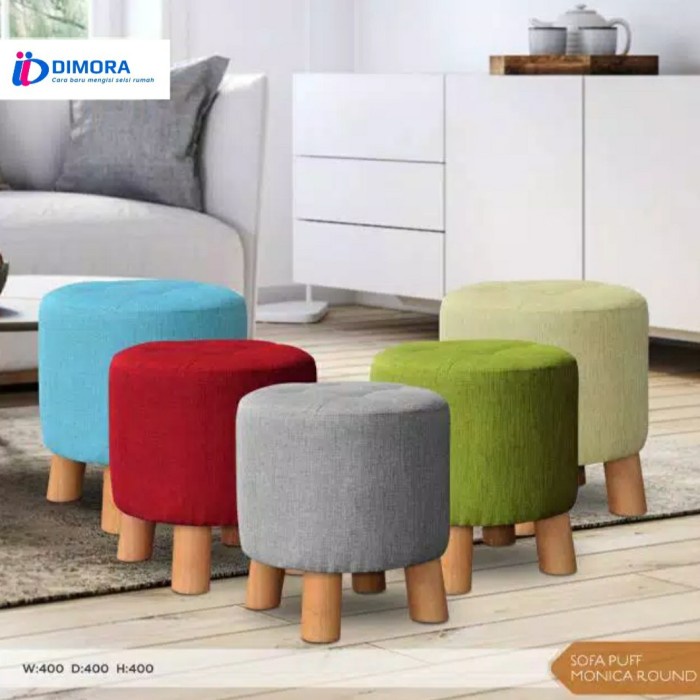Kursi Kayu - Kursi Kayu Stool Bulat Super Chic Minimalis Untuk Dekorasi Sofa Kamar