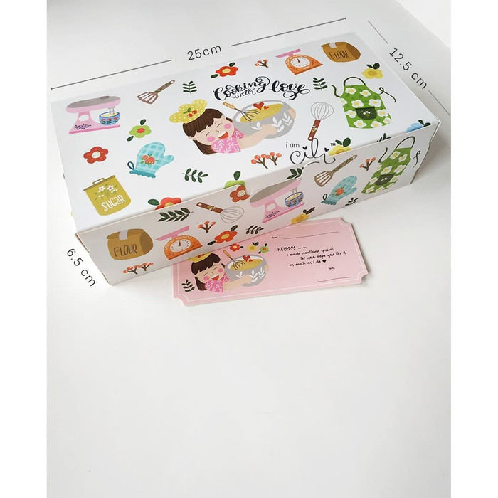 

(BOX CUTE COOKING) box bolu gulung brownies kue cookies permen netral - GROSIR - PROMO - Bisa COD